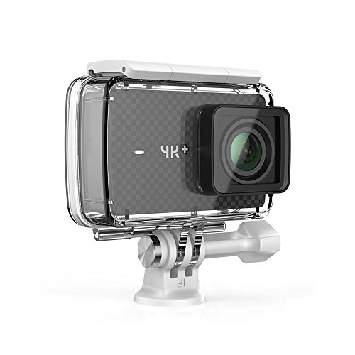 YI 4K+ -  Cámara de Acción / Deportiva de 4K/60fps de pantalla táctil de 2.2 pulgadas con lente de ángulo amplio, carcasa impermeable, negro