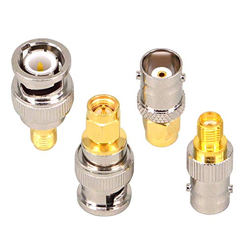YILIANDUO SMA a BNC Kits de Conectores de Adaptador de 4 Tipos para Radio bidireccional de Mano Electrónica Electrónica Cámara de CCTV escáner Radios bidireccionales YILIANDUO SMA a BNC Kits de Conectores de Adaptador de 4 Tipos para Radio bidireccional de Mano Electrónica Electrónica Cámara de CCTV escáner Radios bidireccionales