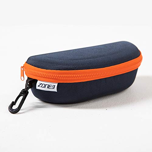 ZONE3 - Funda para Gafas de natación (Talla única), Color Azul Marino y Naranja