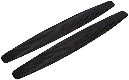 1 Par Fibra ABS De Carbono De Coches Delantero Y Trasero De Parachoques Protector - Rejilla de goma para automóvil, 100% de protección impermeable - Auto Protección(Fibra de carbono negro)