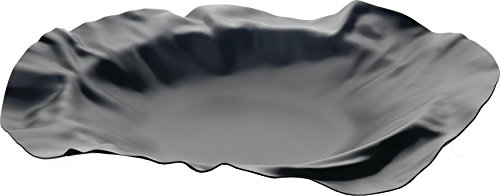 Alessi 90085 B Port - Bandeja de Acero (Revestimiento de Resina epoxi), Color Negro