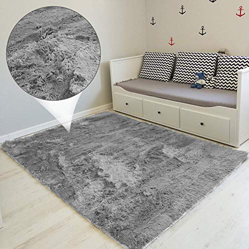 Amazinggirl alfombras Salon Grandes - Pelo Largo Alfombra habitación Dormitorio Lavables Comedor Moderna vivero Gris 160 x 230 cm Amazinggirl alfombras Salon Grandes - Pelo Largo Alfombra habitación Dormitorio Lavables Comedor Moderna vivero Gris 160 x 230 cm