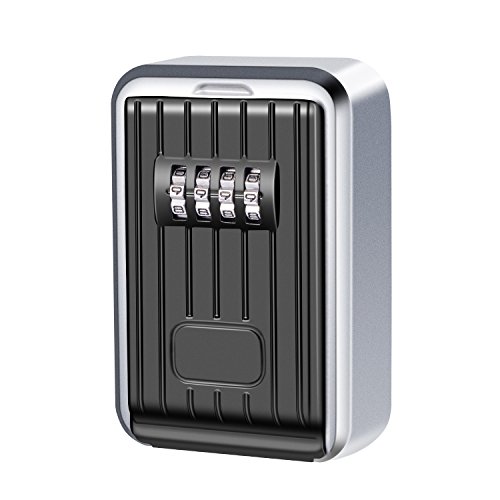 caja de seguridad con llave, Key Lock Box Funda para llaves para uso Externo de impermeable Clave de combinación de 4 dígitos Completo de fijaciones caja de seguridad con llave, Key Lock Box Funda para llaves para uso Externo de impermeable Clave de combinación de 4 dígitos Completo de fijaciones