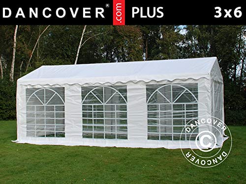 Dancover Carpa para Fiestas Carpa Eventos Plus 3x6m PE, Blanco