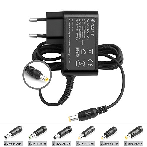 DC 24V 1A Universal Fuente alimentación para Vileda M-448A Robot de limpieza SB35,LED Strip Light,Cámara CCTV,Mini-TV,Enrutadores Inalámbricos,Interruptores, Cámaras de Seguridad,Audio Video Cargador