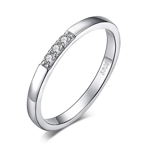 JewelryPalace Anillo Nupcial Conjunto de 3 Piedra Zirconia cúbica de Boda Plata de ley 925 JewelryPalace Anillo Nupcial Conjunto de 3 Piedra Zirconia cúbica de Boda Plata de ley 925