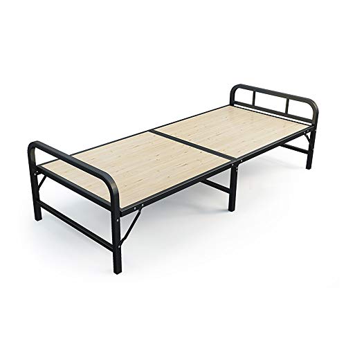 LSX Cama Plegable Individual Cama de Madera portátil Habitación de Alquiler Cama Individual 198 cm con colchón de 4 cm, 2 Estilos Cama Plegable (Color : A) LSX Cama Plegable Individual Cama de Madera portátil Habitación de Alquiler Cama Individual 198 cm con colchón de 4 cm, 2 Estilos Cama Plegable (Color : A)