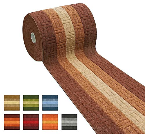 Mod. Mia - Alfombra de pasillo o cocina, de 57 cm de altura, con tejido 3D, ribeteada, degradada, con parte trasera antideslizante, se vende por metro Mod. Mia - Alfombra de pasillo o cocina, de 57 cm de altura, con tejido 3D, ribeteada, degradada, con parte trasera antideslizante, se vende por metro