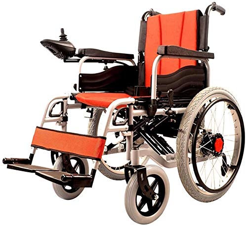 QUETAZHI Discapacitados Duplex Ligero Plegable Silla de Ruedas Puede (batería de Litio), la Unidad de Cinta o como una Silla de Ruedas motorizada Manual QU523