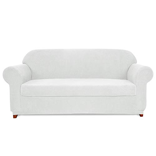 subrtex 2 Piezas Fundas Sofa Elasticas con Funda de Asiento Separados Fundas para Sofá 1,2,3 Plazas Anti Arañazos Ajustable Protector Lavable (3 Plaza, Blanco lechoso) subrtex 2 Piezas Fundas Sofa Elasticas con Funda de Asiento Separados Fundas para Sofá 1,2,3 Plazas Anti Arañazos Ajustable Protector Lavable (3 Plaza, Blanco lechoso)