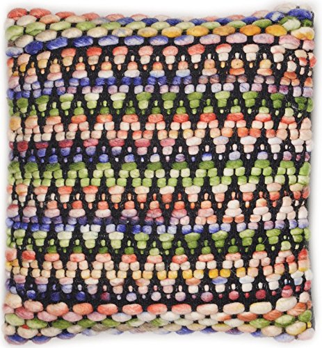 THEKO Moderno Tejido a mano Alfombra De Diseño Color Tierra "Tamaño elegir" - Terracota, 100% lana virgen, terracota, 50 x 50 cm