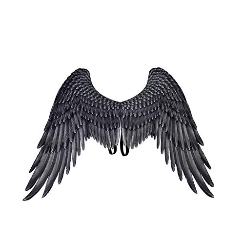 Unisex 3D alas del ángel del Traje de Halloween de Accesorios creativos de la Pluma de Las alas del ángel de Cosplay Suministros para la Fiesta de Navidad de Halloween 1pc Negro