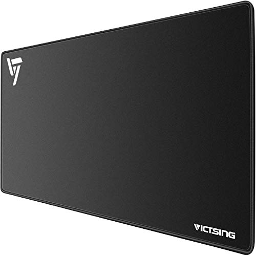 VicTsing Alfombrillas de Ratón, Alfombra Ratón para Gaming y Oficina XXL (800 X 400 X 2.5 mm) para PC Laptop iMac MacBook Microsof (Negro)