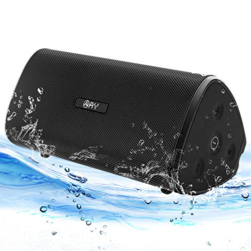 Altavoz 30W Portátil Bluetooth 5.0 AY, Impermeable IPX7 Altavozs Inalámbrico, Sonido estéreo HD Potentes conTWS & Micrófono, Resistente a Golpes, Autonomía de 24H para Camping,Viajes, Aire Libre.