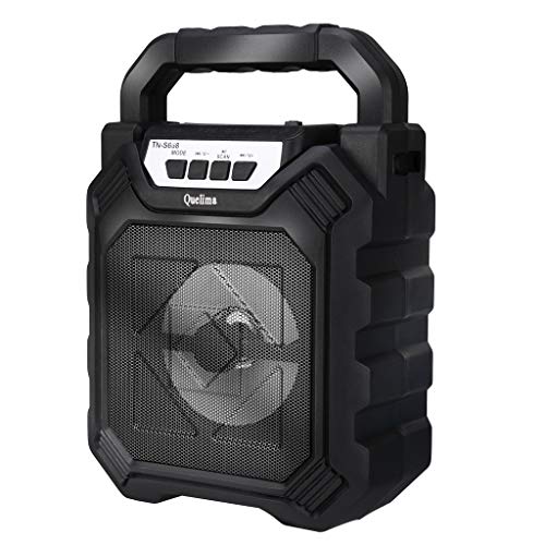 Altavoz Bluetooth，CHshe??,Altavoz multimedia inalámbrico ，LED portátil de 50W BT4.2 + DER completamente alimentado，Mini cámara H9 HD, tamaño pequeño, fácil de ocultar (Negro)