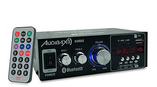 Audibax Kansas Amplificador HiFi con Bluetooth / MP3 / FM. Entrada SD y USB. 2 x 40W