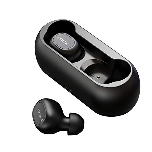 Auriculares bluetooth, HOMSCAM Auriculares inalámbricos QCY Bluetooth 5.0 Sonido Estéreo Auricular Mini Twins In-Ear Auriculares Carga Rapida Resistente al Agua con Caja de Carga para iPhone y Android Auriculares bluetooth, HOMSCAM Auriculares inalámbricos QCY Bluetooth 5.0 Sonido Estéreo Auricular Mini Twins In-Ear Auriculares Carga Rapida Resistente al Agua con Caja de Carga para iPhone y Android