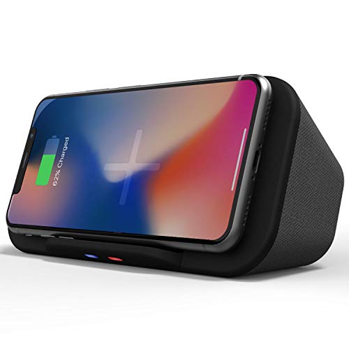 Base de Altavoces portátil Bluetooth con Cargador inalámbrico QI Banco de energía y Soporte para teléfono Base de Altavoces portátil Bluetooth con Cargador inalámbrico QI Banco de energía y Soporte para teléfono