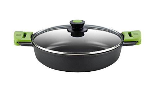Bra A400536 Prior Cacerola baja con tapa de cristal y asas de silicona, apta para todo tipo de cocinas incluida inducción y horno, 36 cm Bra A400536 Prior Cacerola baja con tapa de cristal y asas de silicona, apta para todo tipo de cocinas incluida inducción y horno, 36 cm