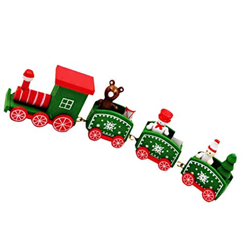 Deinbe Animación Infantil de Navidad de Madera del Tren del Juguete muñeco de Nieve Árbol de Navidad Año Nuevo Regalo de cumpleaños Decoración del Aula