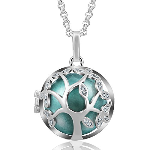 Eudora Harmony Ball Llamador de Angeles Embarazada, Colgantes Mujer Carillón Música Cadena con Circonita Cúbica y Diseño árbol de Armonía, 76,2 cm Eudora Harmony Ball Llamador de Angeles Embarazada, Colgantes Mujer Carillón Música Cadena con Circonita Cúbica y Diseño árbol de Armonía, 76,2 cm
