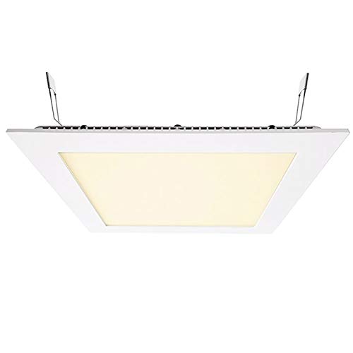 Foco LED empotrable cuadrado de 18 W, panel blanco ultrafino, aluminio, orificio de 20 cm Bianco naturale Foco LED empotrable cuadrado de 18 W, panel blanco ultrafino, aluminio, orificio de 20 cm Bianco naturale