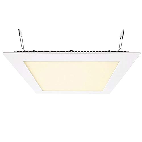 Foco LED empotrable cuadrado de 18 W, panel blanco ultrafino, aluminio, orificio de 20 cm Bianco naturale