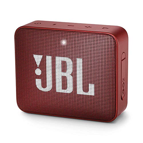 JBL GO 2 - Altavoz inalámbrico portátil con Bluetooth, resistente al agua (IPX7), hasta 5 h de reproducción con sonido de alta fidelidad, rojo