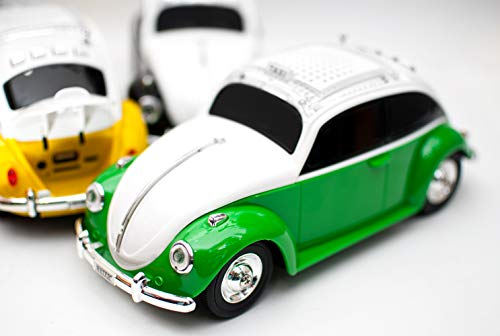 JeVx Altavoz Bluetooth Volkswagen Escarabajo - con Bateria Recargable Luz Led USB para Pendrive Lector de Tarjetas Micro SD Radio FM Portatil Reproductor de Musica Mp3 Maqueta de VW Beetle Car JeVx Altavoz Bluetooth Volkswagen Escarabajo - con Bateria Recargable Luz Led USB para Pendrive Lector de Tarjetas Micro SD Radio FM Portatil Reproductor de Musica Mp3 Maqueta de VW Beetle Car