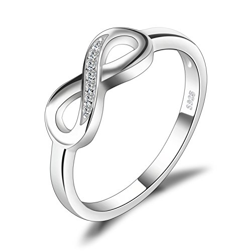 JewelryPalace Anillo infinito Amor Eterno de Circonita Cúbica Aniversario Promesa de Plata de ley 925 Tamaño 11 JewelryPalace Anillo infinito Amor Eterno de Circonita Cúbica Aniversario Promesa de Plata de ley 925 Tamaño 11