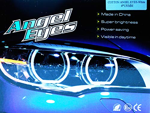 KIT AROS OJOS DE ANGEL LED COTTON 4x 131MM CANBUS E46 E39 E38 E36 BLANCO 6000K Angel Eyes Halo Ring E-MARK
