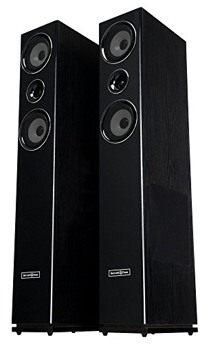 Pareja de altavoces de pie Bennett & Ross Stratosphere MKII HiFi 150W RMS en negro