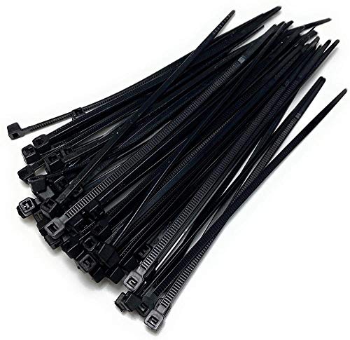 Sujetacables de plástico negro Sujetadores exactos largos y anchos de gran tamaño Envoltura de amarres exactos 9,0 mm x 500 mm 50 piezas-3,6 mm x 300 mm_Negro
