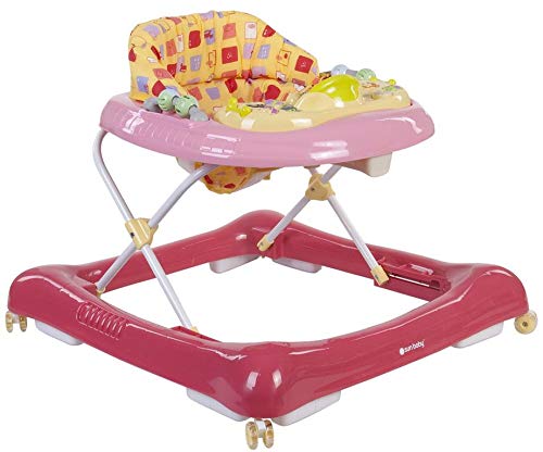 Sun Baby Walker-Paseador para bebé con Coche Desmontable, Color Rosa, Multicolor BG0209/R