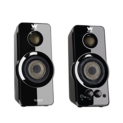 Woxter Big Bass 95 - Altavoces Multimedia Estéreo, 20W, Potentes, conexión 3,5mm, Botones y conexiones AUX y CASCOS en parte frontal, terminación piano, PC / Smartphones y videoconsolas Woxter Big Bass 95 - Altavoces Multimedia Estéreo, 20W, Potentes, conexión 3,5mm, Botones y conexiones AUX y CASCOS en parte frontal, terminación piano, PC / Smartphones y videoconsolas