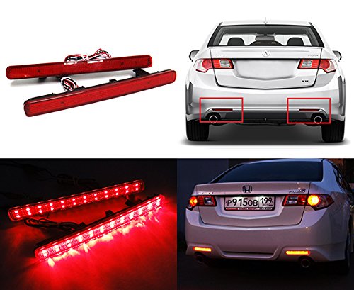 2 luces de freno traseras para parachoques trasero con luz LED antiniebla para Accord MK VIII Saloon TSX (2008-2015) 2 luces de freno traseras para parachoques trasero con luz LED antiniebla para Accord MK VIII Saloon TSX (2008-2015)