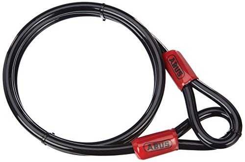 Abus Cobra 12/180 Cable Acero antirrobo Moto, Negro, estándar