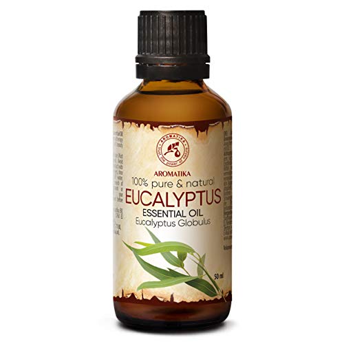 Aceite Esencial de Eucalipto 50ml - Eucalyptus Globulus - 100% Puro y Natural - se Utiliza para Aliviar la Tensión - Relajarse - Mejor para la Belleza - SPA - Baño - Sauna - Aromaterapia - Masaje Aceite Esencial de Eucalipto 50ml - Eucalyptus Globulus - 100% Puro y Natural - se Utiliza para Aliviar la Tensión - Relajarse - Mejor para la Belleza - SPA - Baño - Sauna - Aromaterapia - Masaje