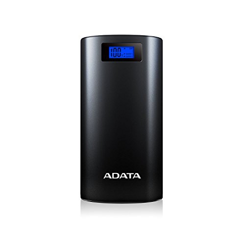 ADATA P20000D Ión de Litio 20000mAh Negro batería Externa - Baterías externas (Negro, Universal, Ión de Litio, 20000 mAh, USB, 2,1 A)