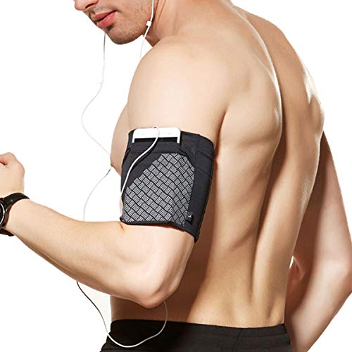 Ailzos Sports Running Armband,Lightweight Arm Band Strap Holder Pouch Comfortable Phone Armband Sleeve for Exercise Workout Fits iPhone X/8/7 Plus/7/6,Samsung Galaxy S9/S8/S7,Sony,LG HTC,(Black,S)