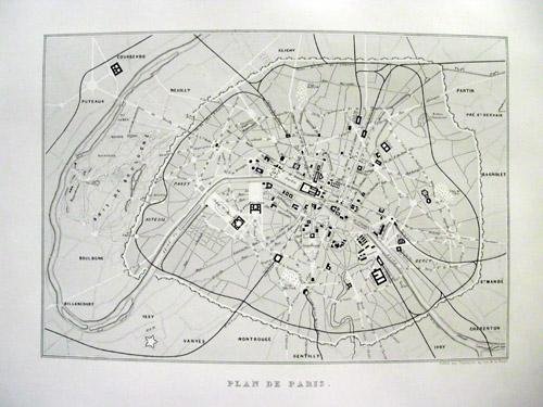 Antiguo Grabado - Old Engraved : PLANO DE PARIS