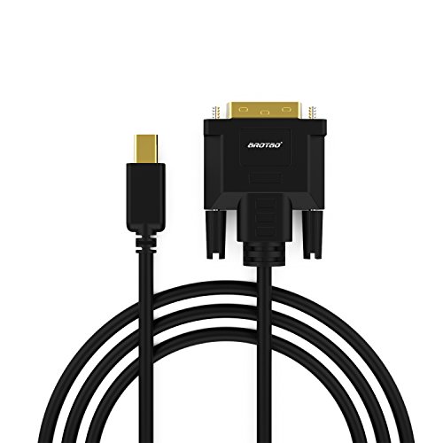 aROTaO Cable USB C a DVI (24+1) (4K@30Hz), Cable Adaptador de USB 3.1 (Thunderbolt 3) Tipo C a DVI (6FT) Compatible para MacBook, MacBook Pro, ChromeBook Pixel, DELL XPS 13/15, Samsung S8 / S9 y más