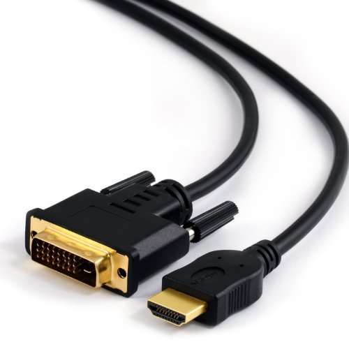 CSL - Cable Adaptador de Alta Velocidad de 2m - HDMI a DVI 24 y 1 Dual Link - HDTV hasta 1080p Full HD - Compatibilidad 3D - Contactos bañados en Oro