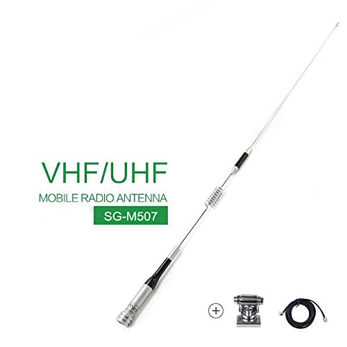 EasyTalk CR-8900 Quadband HF VHF UHF - Antena móvil con Soporte Ajustable y Cable de 5 Metros para Radio de Coche TH-9800 Wouxun KG-UV950p KG-UV920R QYT KT-7900D KT-UV980 EasyTalk CR-8900 Quadband HF VHF UHF - Antena móvil con Soporte Ajustable y Cable de 5 Metros para Radio de Coche TH-9800 Wouxun KG-UV950p KG-UV920R QYT KT-7900D KT-UV980