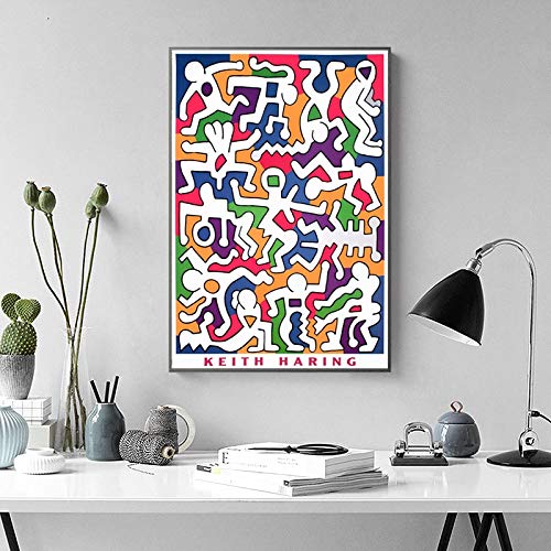 FPUYB s Keith Haring Original Acuarela Modular Adulto niños Mini Rompecabezas para Adultos 1000 Piezas Adecuado para Juegos Familiares, Castillos, Historia, Atracciones, excursiones, Parques
