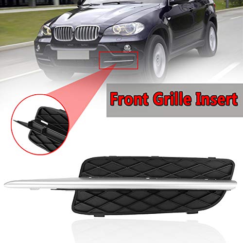 JNXZHQC 1 par de Accesorios de inserción de Rejilla Delantera. para BMW X5 E70 X6 E71 2007 2010 Marco de la Cubierta en Racing Grills Parrilla de la luz antiniebla del Parachoques Delantero