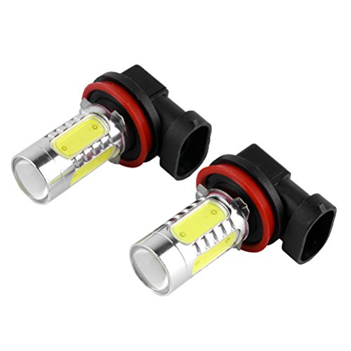 LEDMOMO 2pcs LED luces de niebla del coche H11 DC 12V 7.5W lámpara de la luz antiniebla del coche Foglight (blanco)