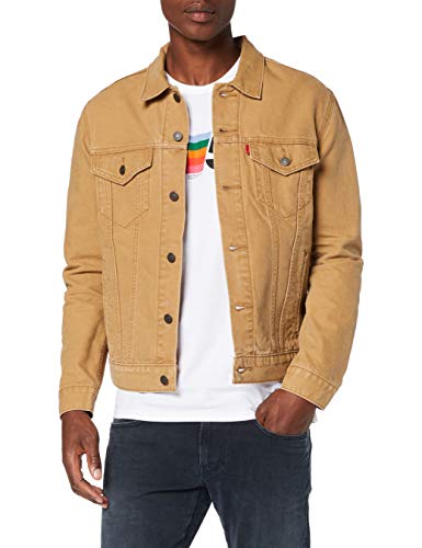 Levi's The Jacket' Chaqueta Vaquera, Beige (Desert Boots Canvas Trucker T2 0410), Large para Hombre Levi's The Jacket' Chaqueta Vaquera, Beige (Desert Boots Canvas Trucker T2 0410), Large para Hombre