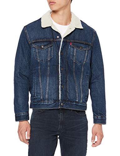 Levi's Type 3 Chaqueta Vaquera, Azul (Palmer Sherpa Trucker 0105), Medium para Hombre Levi's Type 3 Chaqueta Vaquera, Azul (Palmer Sherpa Trucker 0105), Medium para Hombre
