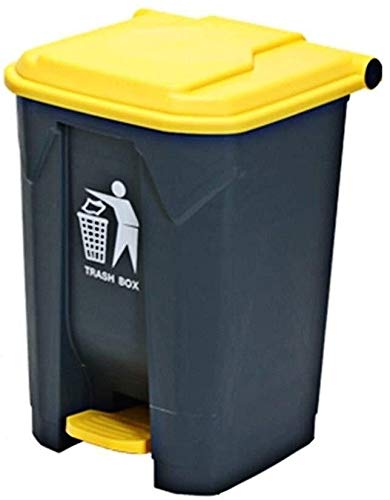 NJIUHB La basura al aire libre puede, con la tapa de plástico del pedal Cubo de la basura, for el Hotel Restaurant comercial Supermercado Aparcamiento Parque Cubo de basura, disponible en cuatro color